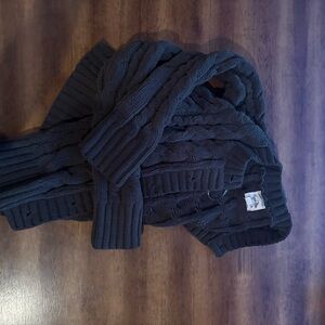 Hippie Rose Black Cable Knit Button Down Shirt